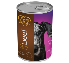 Влажный корм для взрослых собак с говядиной Lovely Hunter Adult with Beef 400 г Влажный корм для взрослых собак с говядиной Lovely Hunter Adult with Beef 400 г