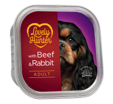 Влажный корм для взрослых собак с говядиной и кроликом Lovely Hunter Adult Beef and Rabbit 150 г Влажный корм для взрослых собак с говядиной и кроликом Lovely Hunter Adult Beef and Rabbit 150 г