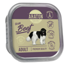 Влажный корм для взрослых собак с говядиной ARATON Adult with beef, 150 г