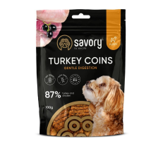 Джерки Savory Puppy Coins With Turkey, монетки для щенков с индейкой, 100 г Джерки Savory Puppy Coins With Turkey, монетки для щенков с индейкой, 100 г
