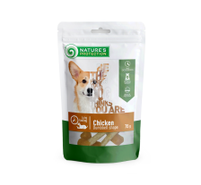 Лакомство для собак с курицей в форме гантели Nature's Protection snack for dogs with chicken 75g Лакомство для собак с курицей в форме гантели Nature's Protection snack for dogs with chicken 75g