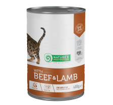 Влажный корм для взрослых кошек с говядиной и ягненком Nature's Protection with Beef & Lamb 400 г Влажный корм для взрослых кошек с говядиной и ягненком Nature's Protection with Beef & Lamb 400 г