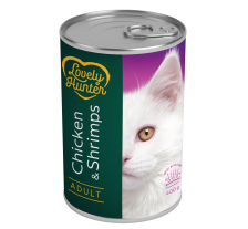 Влажный корм для взрослых котов с курицей и креветками Lovely Hunter Adult Chicken and Shrimps 400 г Влажный корм для взрослых котов с курицей и креветками Lovely Hunter Adult Chicken and Shrimps 400 г