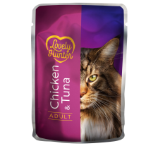 Влажный корм для взрослых котов с курицей и тунцом Lovely Hunter Adult with Chicken and Tuna 85 г Влажный корм для взрослых котов с курицей и тунцом Lovely Hunter Adult with Chicken and Tuna 85 г
