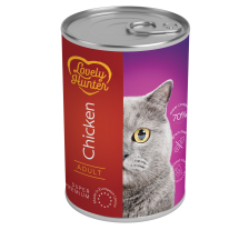 Влажный корм для взрослых кошек с курицей Lovely Hunter Adult with chicken, 400 г Влажный корм для взрослых кошек с курицей Lovely Hunter Adult with chicken, 400 г