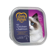 Влажный корм для взрослых котов с курицей и лососем Lovely Hunter Adult with Chicken and Salmon 85 г Влажный корм для взрослых котов с курицей и лососем Lovely Hunter Adult with Chicken and Salmon 85 г