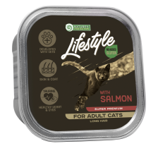 Влажный корм для взрослых длинношерстных кошек с лососем Nature's Protection Lifestyle Long Hair with Salmon, 85 г Влажный корм для взрослых длинношерстных кошек с лососем Nature's Protection Lifestyle Long Hair with Salmon, 85 г