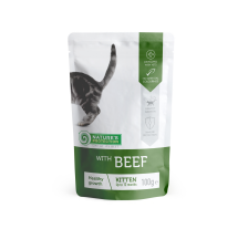 Влажный корм для здорового роста котят с говядиной Nature's Protection Kitten Healthy Growth with Beef 100г Влажный корм для здорового роста котят с говядиной Nature's Protection Kitten Healthy Growth with Beef 100г