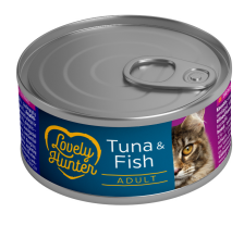 Влажный корм для взрослых кошек с тунцом и белой рыбой Lovely Hunter Adult cats with Tuna and Fish, 85 г Влажный корм для взрослых кошек с тунцом и белой рыбой Lovely Hunter Adult cats with Tuna and Fish, 85 г