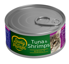 Влажный корм для взрослых кошек с тунцем и креветками Lovely Hunter Adult cats with Tuna and Shrimp, 85 г Влажный корм для взрослых кошек с тунцем и креветками Lovely Hunter Adult cats with Tuna and Shrimp, 85 г