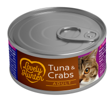 Влажный корм для взрослых кошек с тунцем и крабом Lovely Hunter Adult cats with Tuna and Crab, 85 г Влажный корм для взрослых кошек с тунцем и крабом Lovely Hunter Adult cats with Tuna and Crab, 85 г