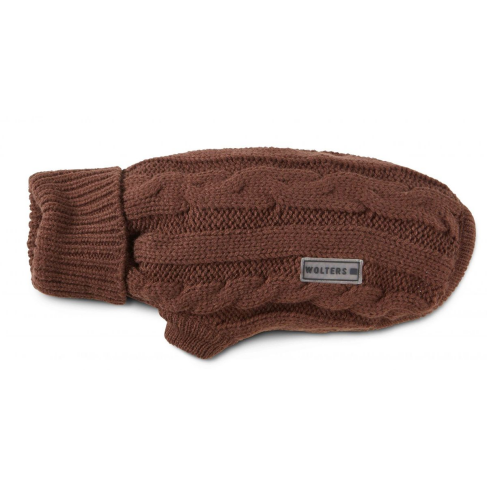 В&#039;язаний светр для собаки Wolters Cable Knit з візерунком коси 35 см Коричневий - фото 1