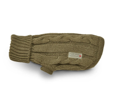 В'язаний светр для собаки Wolters Cable Knit з візерунком коси 40 см Оливковий