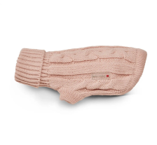 В'язаний светр для собаки Wolters Cable Knit з візерунком коси 25 см Рожевий