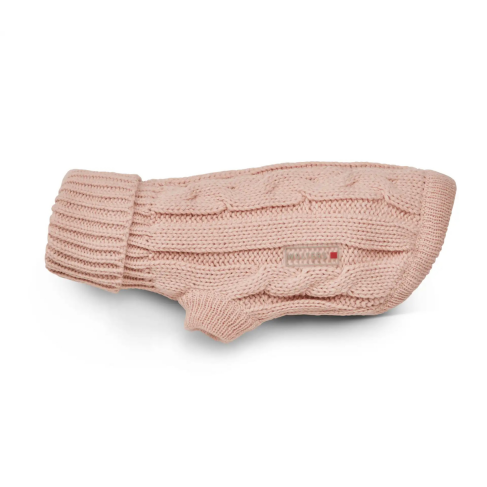 В&#039;язаний светр для собаки Wolters Cable Knit з візерунком коси 50 см Рожевий - фото 1