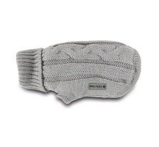 В'язаний светр для собаки Wolters Cable Knit з візерунком коси 45 см Сріблястий