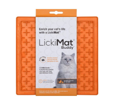 Лизательный коврик антистресс для котов LickiMat Buddy Orange Cat, мягкая основа