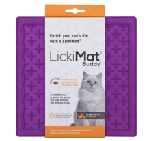 Лизательный коврик антистресс для котов LickiMat Buddy Purple Cat, мягкая основа