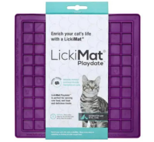 Лизательный коврик антистресс для котов LickiMat Playdate Purple Cat, мягкая основа Лизательный коврик антистресс для котов LickiMat Playdate Purple Cat, мягкая основа