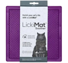 Лизательный коврик антистресс для котов LickiMat Soother Purple Cat, мягкая основа Лизательный коврик антистресс для котов LickiMat Soother Purple Cat, мягкая основа