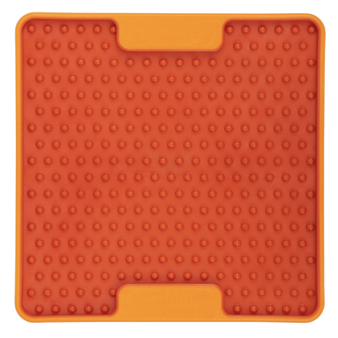 Лизательный коврик антистресс для маленьких собак собак LickiMat Mini Tuff Soother Orange, тверда основа - фото 1