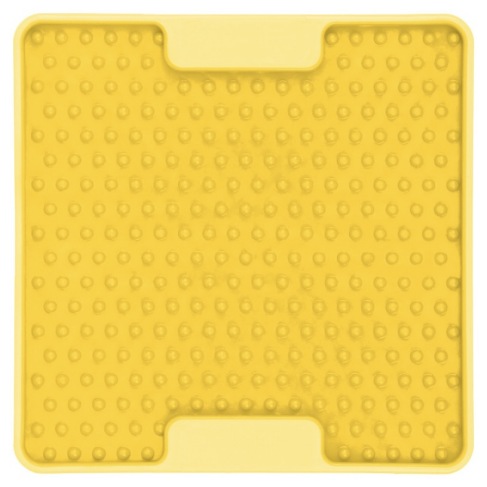 Лизательный коврик антистресс для маленьких собак собак LickiMat Mini Tuff Soother Yellow, тверда основа - фото 1