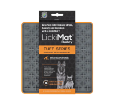 Лизательный коврик антистресс для собак LickiMat Buddy Tuff Orange, тверда основа Лизательный коврик антистресс для собак LickiMat Buddy Tuff Orange, тверда основа