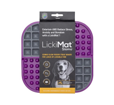 Лизальний килимок антистрес для собак LickiMat Slomo Purple, комбінований із функцією слоуфідера Лизальний килимок антистрес для собак LickiMat Slomo Purple, комбінований із функцією слоуфідера