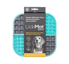 Лизальний килимок антистрес для собак LickiMat Slomo Turquoise, комбінований із функцією слоуфідера Лизальний килимок антистрес для собак LickiMat Slomo Turquoise, комбінований із функцією слоуфідера