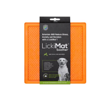 Лизательный коврик антистресс для собак LickiMat Soother Orange, мягкая основа