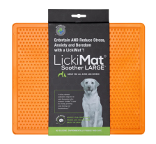 Лизальний килимок антистрес для собак LickiMat Soother XL Orange, м'яка основа Лизальний килимок антистрес для собак LickiMat Soother XL Orange, м'яка основа