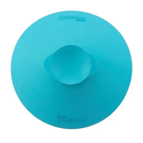 Лизательный коврик антистресс для собак LickiMat Splash Turquoise, для купания и ухода, на присосках - фото 4