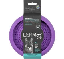 Лизательный коврик антистресс для собак LickiMat UFO Purple, для купания и ухода, на присосках