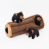М&#039;яка іграшка для собак колода з ведмедя ZippyPaws Zippy Burrow Black Bear Log з пищалкою - фото 1
