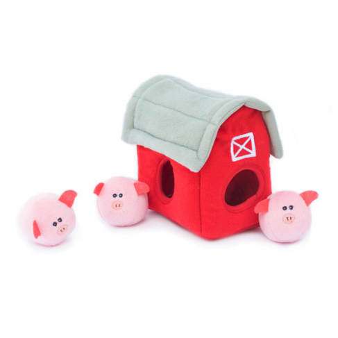М'яка іграшка для собак зі свинками ZippyPaws Zippy Burrow Pig Barn з пищалкою - фото 1 М'яка іграшка для собак зі свинками ZippyPaws Zippy Burrow Pig Barn з пищалкою - фото 1