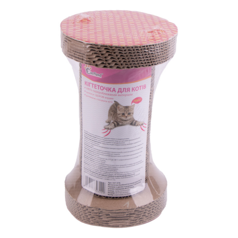 Когтеточка Eastland Гантель с кошачьей мятой для кошек, 15x25 см (картон) - фото 2