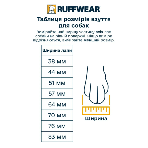 Черевики для собак Ruffwear Grip Trex&trade; 83 мм Чорний - фото 6