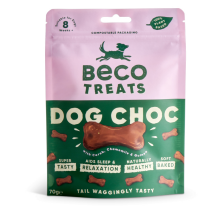 Печенье для собак Beco Pets Шоколад с керобом, ромашкой и киноа 70 г (растительный белок)