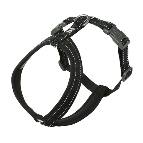 Анатомическая шлейка для собак Hurtta Casual Y-harness 35-45 Черный - фото 1