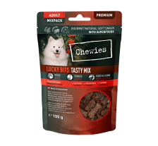 Мясные натуральные лакомства Mix Конина, Страус, Оленина и Курица Chewies Lucky Bits для взрослых и пожилых собак 100 г Мясные натуральные лакомства Mix Конина, Страус, Оленина и Курица Chewies Lucky Bits для взрослых и пожилых собак 100 г