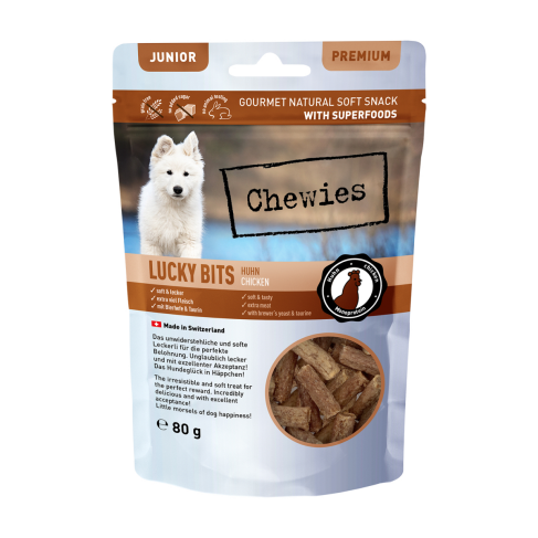 Натуральные лакомства из мяса Курицы Chewies Lucky Bits для щенков 80 г - фото 1