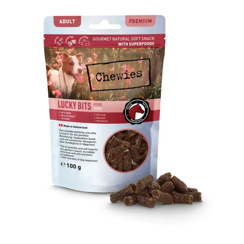 Натуральные лакомства из Конины Chewies Lucky Bits для взрослых и пожилых собак 100 г - фото 4