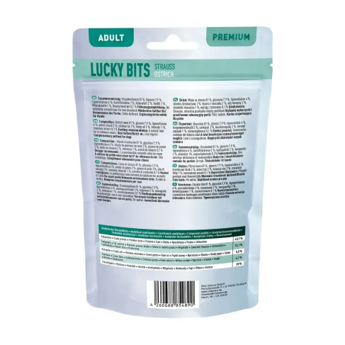 Натуральные лакомства из мяса Страуса Chewies Lucky Bits для взрослых и пожилых собак 100 г - фото 2