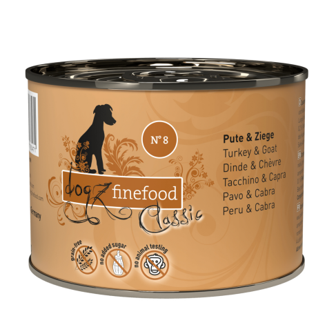 Вологий корм для собак Dogz Finefood No.08 індичка та коза 200 г - фото 1 Вологий корм для собак Dogz Finefood No.08 індичка та коза 200 г - фото 1