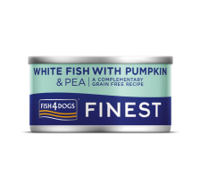 Натуральный влажный корм для собак Белая рыба с тыквой и горохом Fish4Dogs Finest 85 г (низкое содержание жира) Натуральный влажный корм для собак Белая рыба с тыквой и горохом Fish4Dogs Finest 85 г (низкое содержание жира)