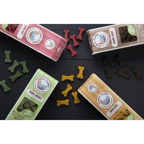 Натуральне печиво для собак Cooka&#039;s Cookies Barkissini Шоколад із керобом та фруктами 100 г (Рослинний білок) - фото 2